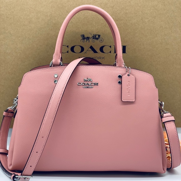 Coach Handbags - COACH Carryall Crossgrain Leather Lillie Satchel